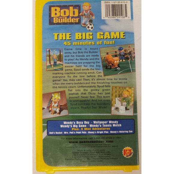 VHS Tape "Bob the Builder: The Big Game" Cartoon 2001 - Picture 2 of 2
